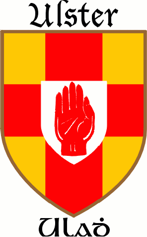 The Coat of Arms for the ancient Province of Ulster.