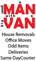 A Small Man With A Big Van, Removals House Small Office Deliveries Collections A Small Man With A Big Van Part Moves Odd Items Congleton Cheshire, Staffordshire Biddulph 