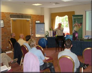 Golf Coaching seminars and workshops for beginners and professionals alike in the classroom. Give a course as a golf gift.