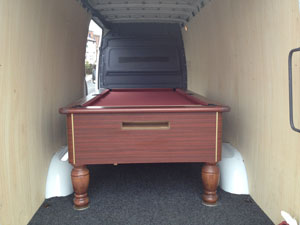 Odd or single items moved; in this case a standard sized pool table.