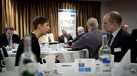 Image shows 4N members engaged in their ten minute business appointments.