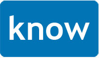Image says know in white text on a darker blue background.