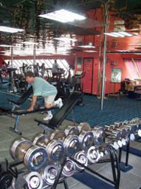 Dumbbells rack, containg weights suitable for everyone.