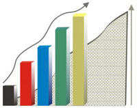 Vector graph, representing health planning for financial growth.