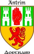 Click for larger image. Antrim Northern Ireland coat of arms 