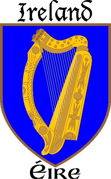 The Coat of Arms for Ireland.