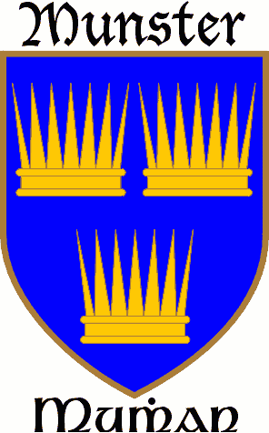 The Coat of Arms for the ancient Province of Munster.