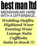 Best Man Limited, Best Man Hire - Menswear Hire Evening Suits Lounge Suits Wedding Suits Business Events Stockport Macclesfield Cheshire, Manchester Trafford 