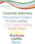 Wright's Printers, Wright's Printers - Colour Printing 2 3 4 Colour Processes Corporate Stationery Presentation Folders Menus Catalogues Sandbach Cheshire Greater Manchester, Manchester Trafford 