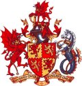 Click for larger image. Carmarthenshire Wales coat of arms 