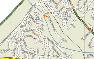 Gittins Carpets Furnishings map showroom Stratford-on-Avon,Warwickshire.