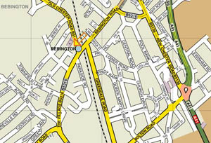 The Carpet Gallery (Wirral) map showroom Bebington & The Wirral.