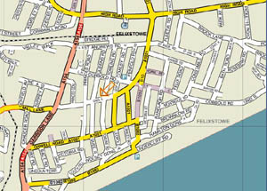 Gittins Carpets Furnishings map showroom Felixstowe,Suffolk.