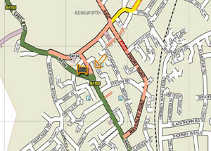 Mercia Carpets location map Kenilworth,Warwickshire.