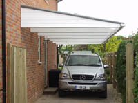 Car port fitted by Rolux UK.