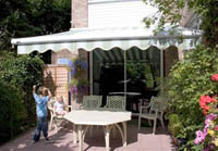 Domestic awnings fitted by Rolux UK.