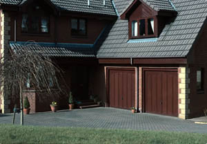 Double up and over garage door fitted by Rolux UK.