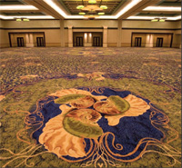 Hotel ballroom carpet .