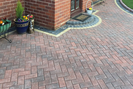 Multi-coloured Block Paved Drive in Congleton, Cheshire.