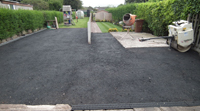Tarmac base, or first layer laid.