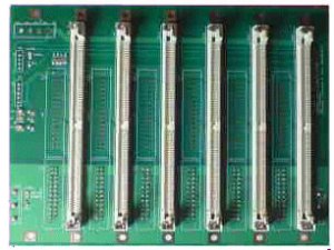 6 slot backplane electronic circuit board.