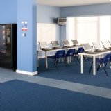 Staff canteen & Internet cafe fitted with Fibre Bonded carpet tiles.