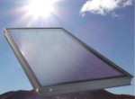 Flat plate solar radiation collection panel.