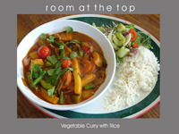 Vegetable Curry from Room At The Top based in Congleton Cheshire. We are a top quality Coffee Shop and Restaurant. We pride ourselves on supplying outstanding food at great prices. We use only the freshest ingredients in our extensive menu which consists of meat dishes, fish dishes, Sunday Roasts, Vegetarian Dishes and Cooked Breakfasts. We also serve a range of Starters and Desserts. We can cater for special functions including Christmas Parties. Although based in Congleton we are within travelling distance of Alderly Edge, Crewe, Holmes Chapel, Biddulph, Macclesfield,Wilmsow