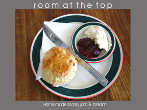 Scones from Room At The Top based in Congleton Cheshire. We are a top quality Coffee Shop and Restaurant. We pride ourselves on supplying outstanding food at great prices. We use only the freshest ingredients in our extensive menu which consists of meat dishes, fish dishes, Sunday Roasts, Vegetarian Dishes and Cooked Breakfasts. We also serve a range of Starters and Desserts. We can cater for special functions inlcuding Christmas Parties. Although based in Congleton we are within travelling distance of Alderly Edge, Crewe, Holmes Chapel, Biddulph, Macclesfield and Wilmsow. 
