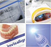 Montage of four images highlighting some of the membership benefits of being a member of Moody Terrace Dental Practice.