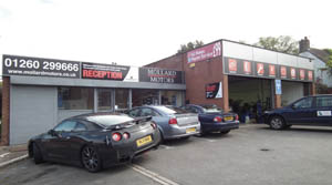 Image of Mollard Motors reception from outside.