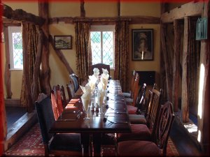 Old Barn Restaurant attached to hotel accommodation and bed & breakfast at the Plough Inn Eaton between Congleton and Macclesfield Cheshire.