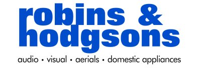 Robins Hodgsons logo. Digital Television, Satellite TV Aerials, DVD Recorders, Plasma Screens, Home Cinema and Freeview systems from Robins Hodgsons of Congleton and Macclesfield, Cheshire.