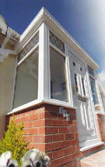 PVC-U porch showing roofline products.