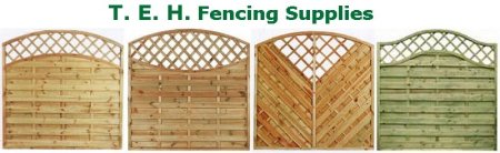 T.E.H. Fencing Concrete Wooden Posts Gravel Boards Waney Lap Fencing VCB Close Board Continental Panels Congleton Cheshire.
