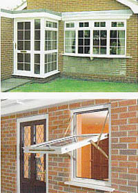 Image showing bay window and porch all in white pvc-u.
