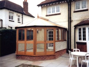 Wooden conservatories.