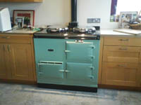 Fully refurbished 2 oven Aga cooker in Pistachio.