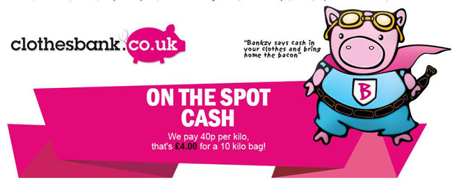 Similar to top banner, but says we pay 40p per kilo, that is £4.00 per bag.