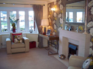 Neat, clean and tidy living room part of our domestic cleaning programme.