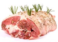 Roast Lamb stuffed with Rosemary.