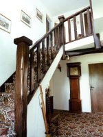Wood Staircase built on site.
