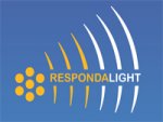 Respondalight logo. Remote controlled lighting systems implement low energy lamps which are direct equivalents to 50W halogen spots, providing a warm white light.