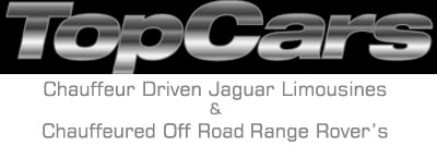Chauffeur driven Jaguar XJ Limousines with uniformed driver.