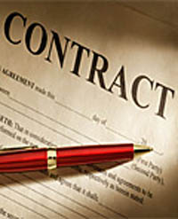 Image of a contract and a pen. This represents an e-learning course for German Law for a multinational consultancy firm required in-depth research by specialist legal translators.