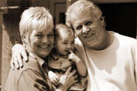 black and white image of granparents with grandson, representing Retirement and Pensions planning.