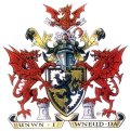 Click for larger image. Denbighshire Wales coat of arms 