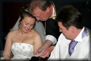 Bernie The Wedding Magician, providing close up magic at the table for the entertainment of your guests.