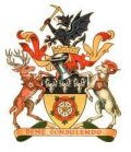 Click for larger image. Derbyshire England coat of arms 