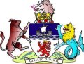 Click for larger image. Devon England coat of arms 